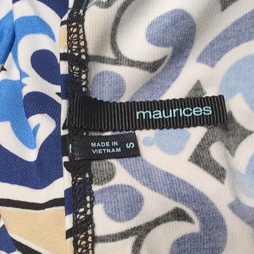 MAURICES Sleeveless Blue Print Top S Small - Picture 3 of 8